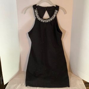 Juniors Size 13/14 Short Black Glitter Dress by Teeze Me